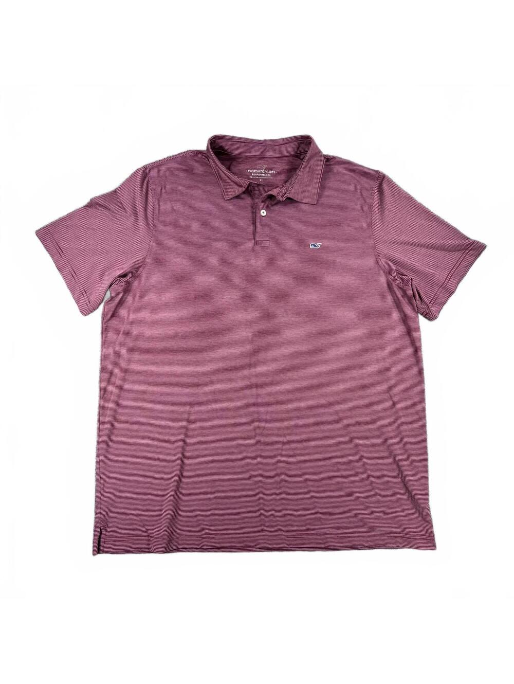 Men's Vineyard Vines Subtle White Stripe Performance Polo Size XL